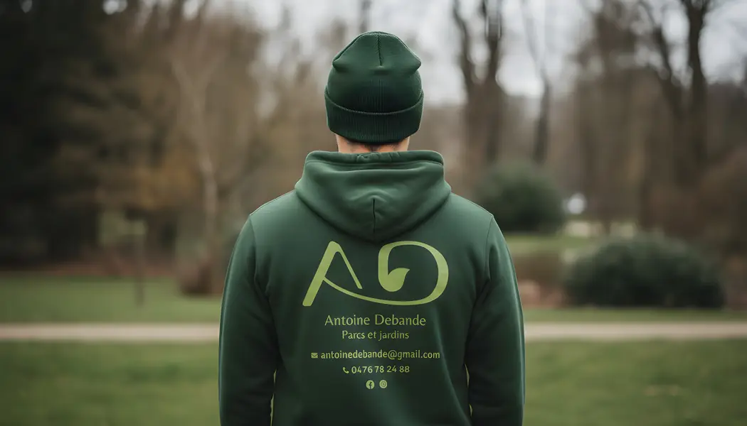 Hoodie personnalisé aux couleurs d'Antoine Debande Parcs et Jardins